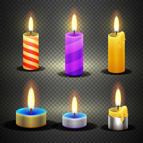 Numbered Candles Royalty Free Vector Image Vectorstock