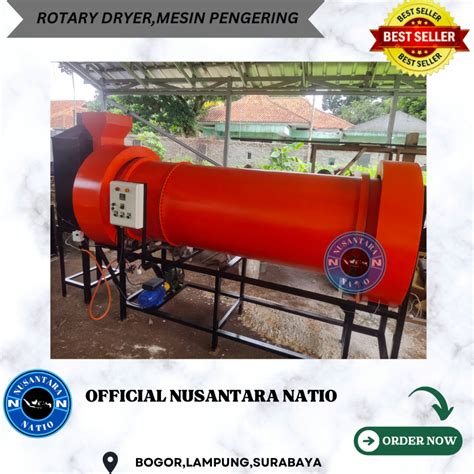 Jual Rotary Dryer Mesin Pengering Padi Sistem 76cm X 240cm Kapasitas