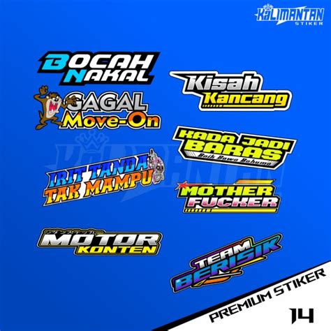 Jual Stiker Sticker Premium Graftac Sticker Racing Kata Kata Viral Pack