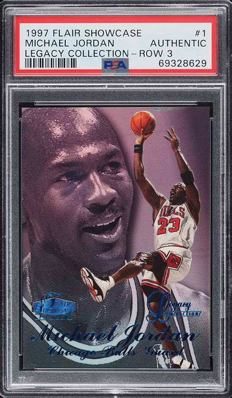 Flair Showcase Legacy Collection Row Michael Jordan Psa Auth