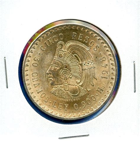 Mexico Peso Cuauht Moc Silver Coin Bu Ms Ebay