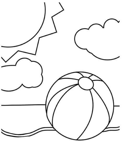 Beach Ball Coloring Page Pdf