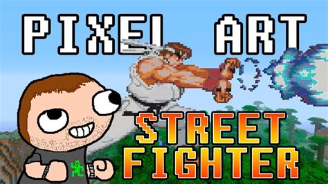 Minecraft Pixel Art Ryu Street Fighter Youtube