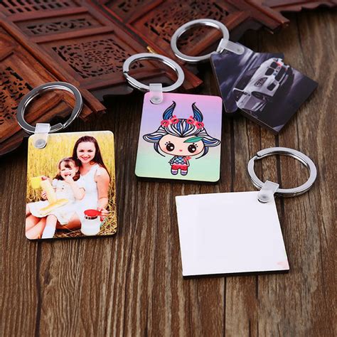 Wholesale High Quality New Material Mdf Keychain Key Holder Blank