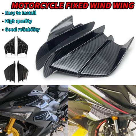 Pinph Motorcycle Carbon Fibre Fixed Wind Wing Universal Winglets