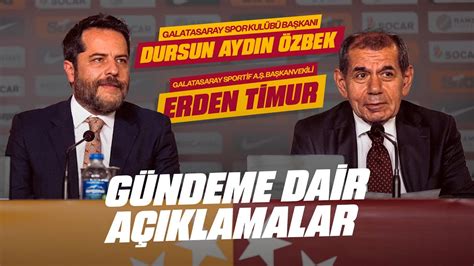 Galatasaray Sk Ba Kan Dursun Ayd N Zbek Ve Sportif A