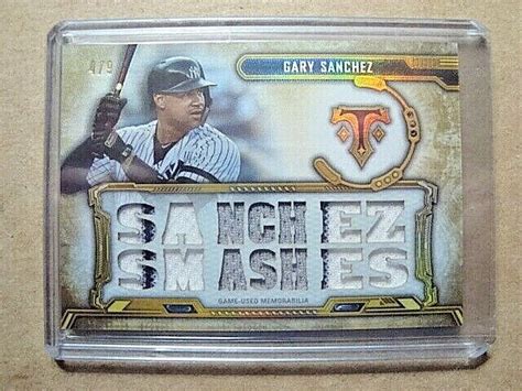 2020 Gary Sanchez Topps Triple Threads Triple Jersey Patch 9 Yankees