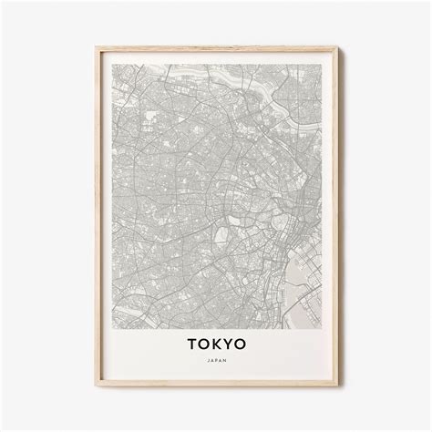 Map Of Tokyo Tokyo Map Print Tokyo Map Poster City Map Etsy