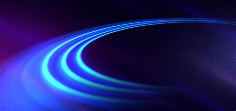 Abstract Technology Futuristic Neon Curved Glowing Blue Light Lines