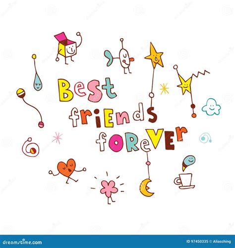 Best Pals Illustration Cartoon Vector 14591