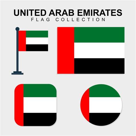 Premium Vector National Flag Of United Arab Emirates Illustration