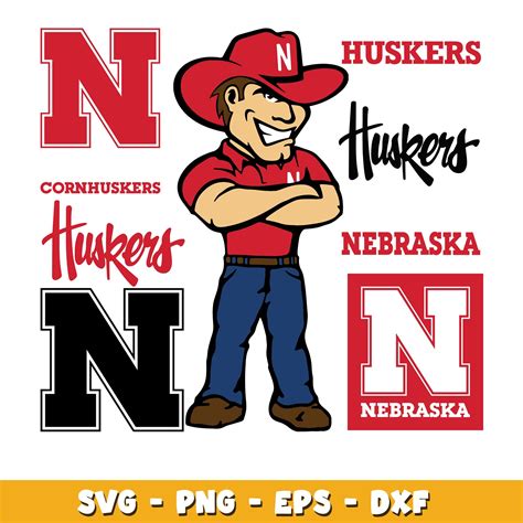 Logo Nebraska Cornhuskers Bundle Svg Nebraska Cornhuskers Logo Svg N