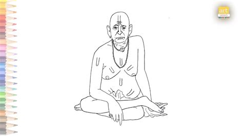 Shree Swami Samarth Drawing Easy How To Draw Shree Swami Samarth Step