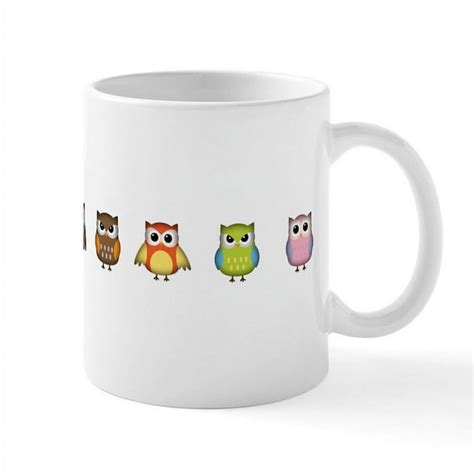 Cafepress Cute And Colorful Owls Mug 11 Oz Ceramic Mug Novelty