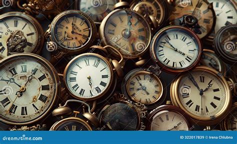 A Diverse Array of Old-fashioned Clocks Showcasing Different Styles and ...