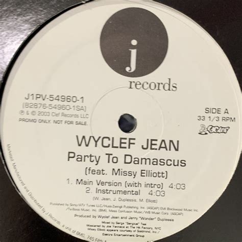 Wyclef Jean Feat Missy Elliott Party To Damascus 12 Fatman Records