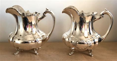 Fabulous Pair Of Silver Water Jugs 1858 Grams