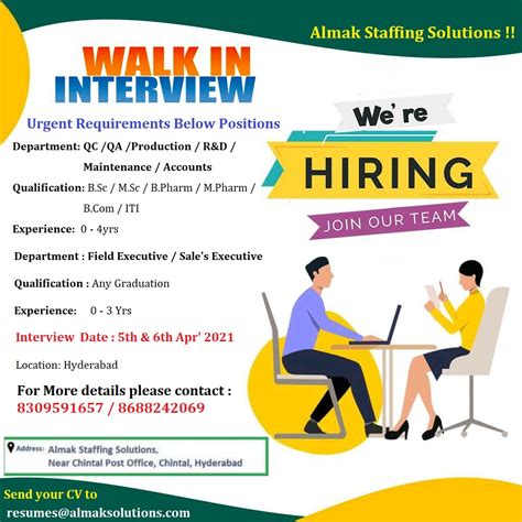 Walk In Interviews For Freshers Experienced In Qc Qa Production