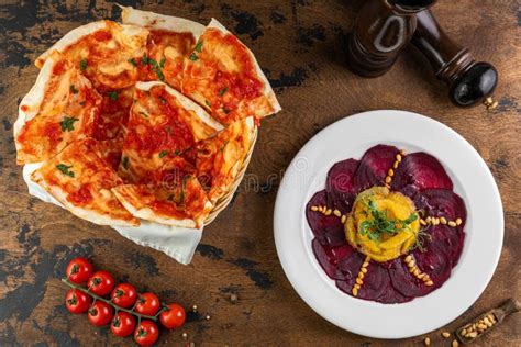 Chef Pouring Olive Oil On Pizza Food Isolated On White Background