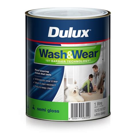 Dulux Wash Wear 1L Ultra Deep Semi Gloss Paint Bunnings Warehouse