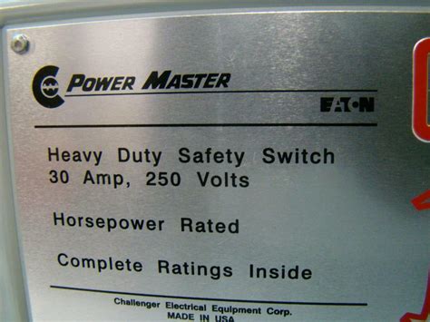 Eaton Power Master Heavy Duty Safety Switch 30 250V H321SNK