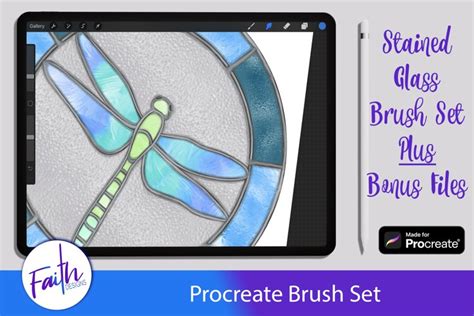 Procreate Brushes Stained Glass Bundle With Bonus Files