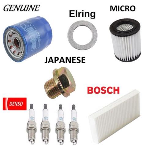 Tune Up KIT Spark Plugs Cabin Air Oil Filters For Honda CR V 2003 2005