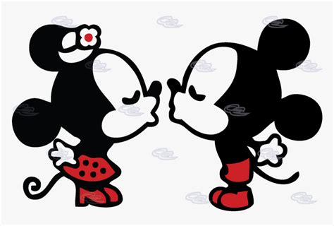 Mickey Mouse Kissing Minnie Mouse