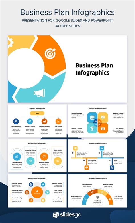 Free Business Plan Infographics For Google Slides And PPT Infographic