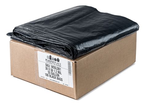 Gallon Trash Bags Mil W X H Black Box Pack