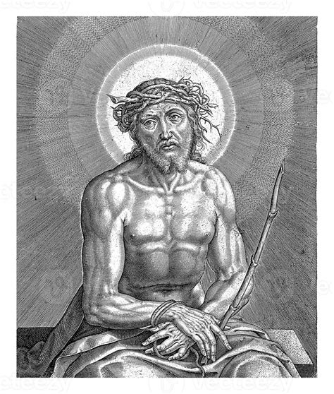 Christ With The Crown Of Thorns Ecce Homo Hieronymus Wierix 1563