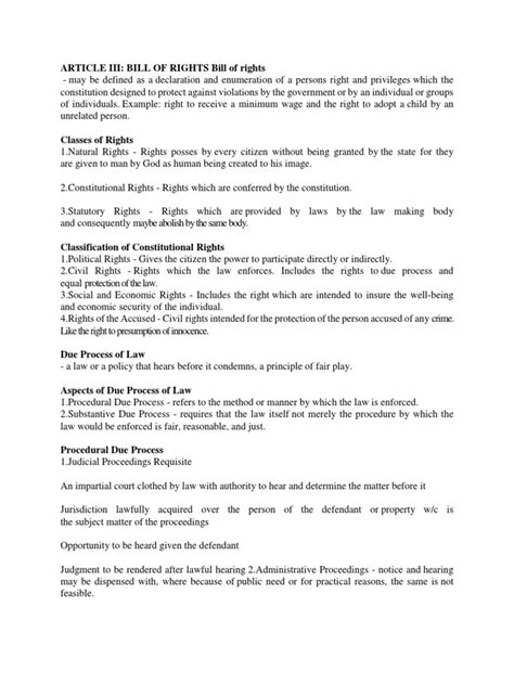 Article Iii Bill Of Rights Bill Of Rights Pdf Search And Seizure