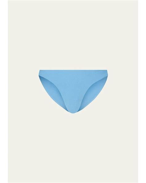 Milly Cabana Margot Gloss Bikini Bottoms In Blue Lyst