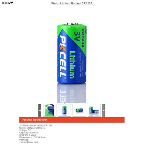 จดประเทศไทยCR2 CR123 ถานลเธยม PKCELL แบตเตอร รน CR123A 16430