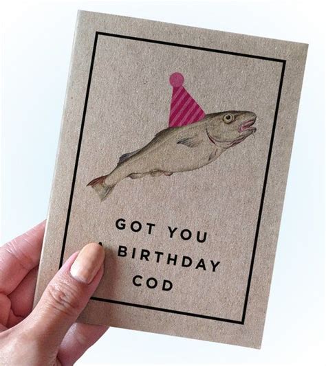 Got You A Birthday Cod Hilarious Birthday Card Pun Etsy Birthday Card