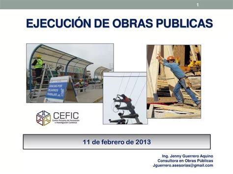 PPT EJECUCIÓN DE OBRAS PUBLICAS PowerPoint Presentation free