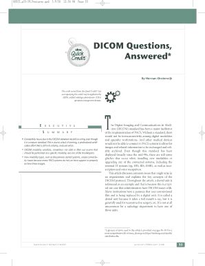 Fillable Online DICOM Questions Answered AHRA Fax Email Print