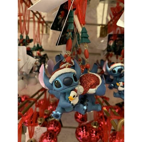 Ornement de Noël Stitch avec son canard Disneyland Paris