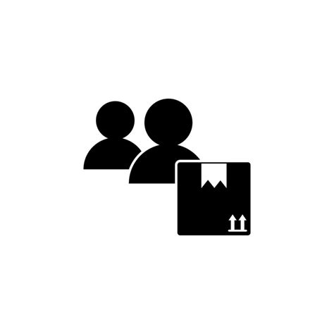 Two people, box vector icon illustration 23289042 Vector Art at Vecteezy