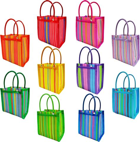 10 Mini Mercado Favor Bags Mexican Mesh Market Tote Bag Pack Fiesta