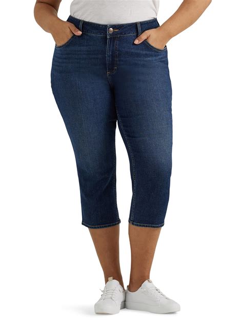 Lee Womens Plus Midrise Capri