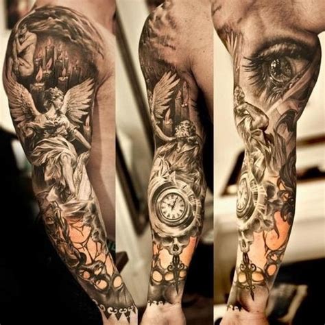 The Realism In The Black Grey Sleeve Tattoo Is Amazing Tattoo Ideas