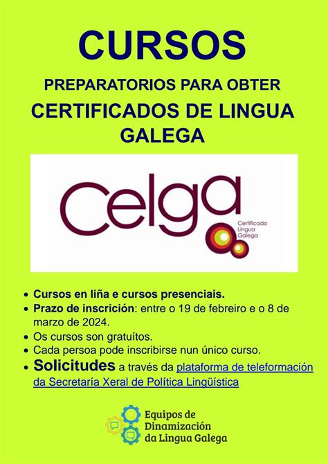 CONVOCATORIA DE CURSOS PREPARATORIOS PARA OS CERTIFICADOS DE LINGUA