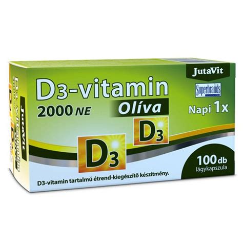 JutaVit D3 vitamin 2000 NE olíva lágykapszula 100x