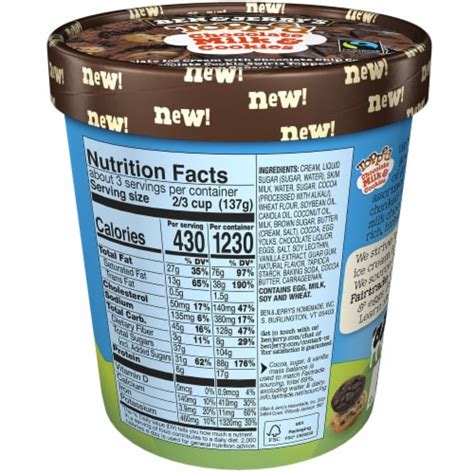 Ben Jerry S Topped Chocolate Milk Cookies Ice Cream Pint 15 2 Oz