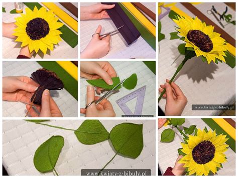 Sunflower Bouquet Of Flowers From Crepe Paper Easy Craft Ideas Manualidades Flores