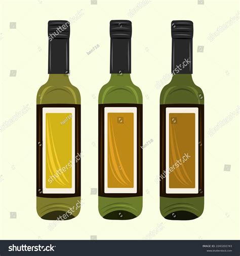 Oil Bottle Flat Vector Illustration Cute Stock Vector Royalty Free