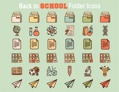 Back to School Folder Icons Mac - School Aesthetic Folder Icons