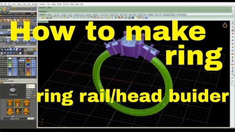 How To Make Ring Rail Head Builder Jewellery Cad Design Rhino 5