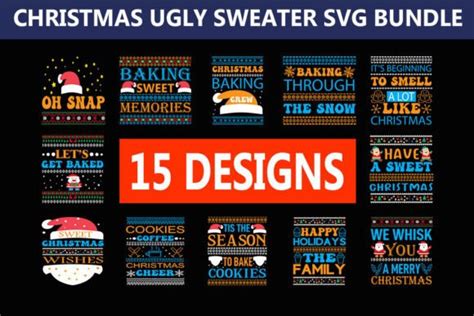 Christmas Ugly Sweater Svg Bundle Graphic By Craft Home Creative Fabrica